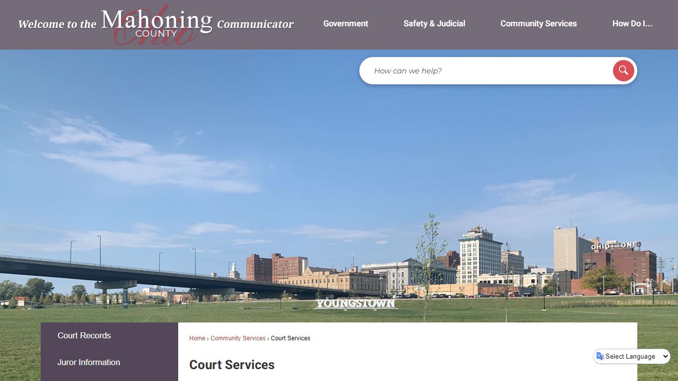 Court Services | Mahoning County, OH